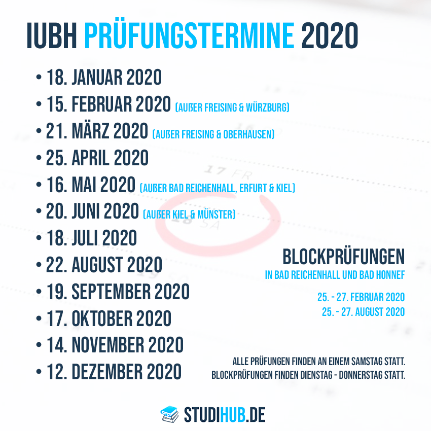 Iubh Prufungstermine 2020 Wann Finden Die Klausuren Statt