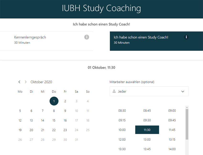 Onlinetermine Studycoaching