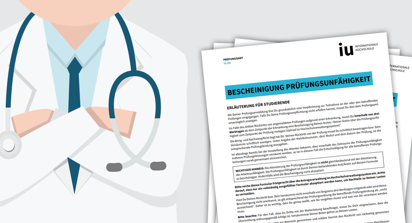 IU Prüfung: Krankmeldung einreichen - so geht's!